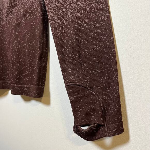 Athleta Flurry Blizzard Gradient Turtleneck Sweater Top Purple Size Small Ribbed - Picture 8 of 10